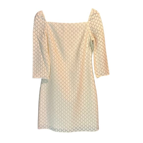 Trina Turk Cream Lace & gold thread 0 mini micro dress special occasion Femme - Picture 1 of 8